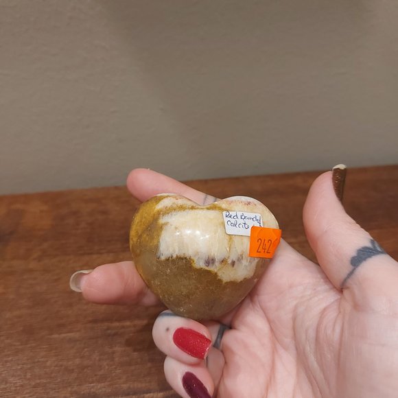 🔥 Sale 🔥 Red Banded Calcite Puffer Heart - Final Price - Picture 8 of 14